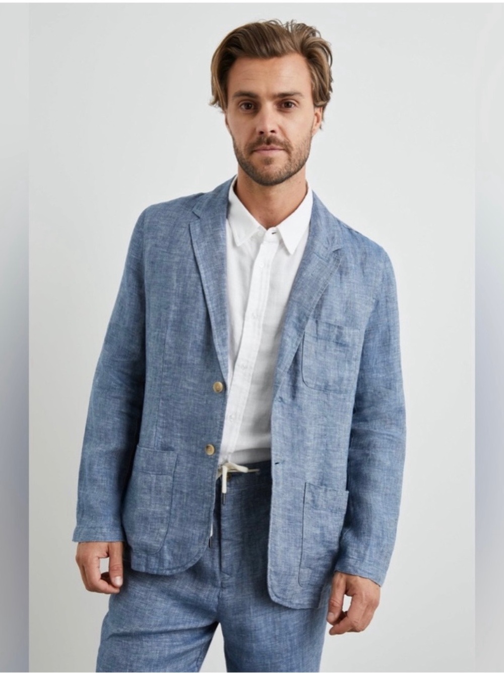 Rails Sorento Blue Mirage Blazer Linen-Blend size Medium